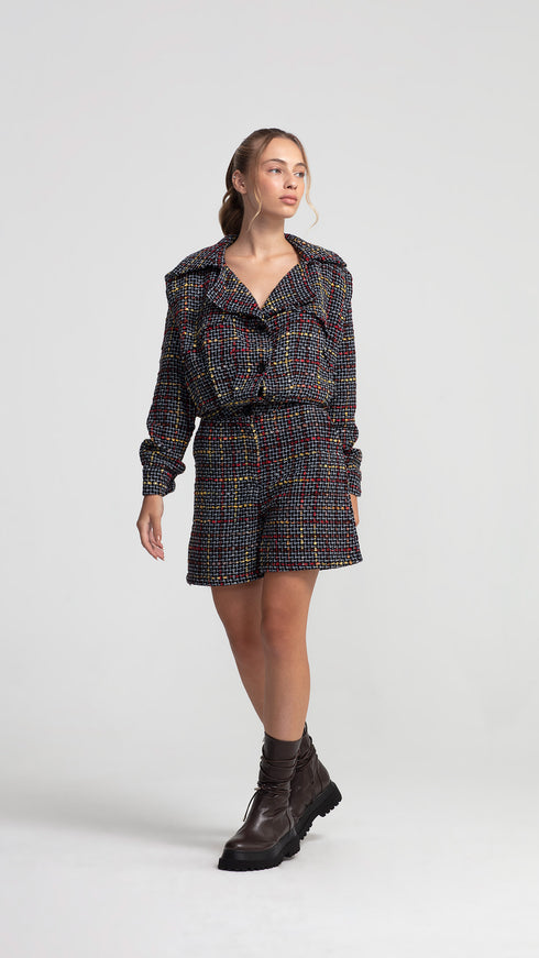 Tweed Bomber Jacket